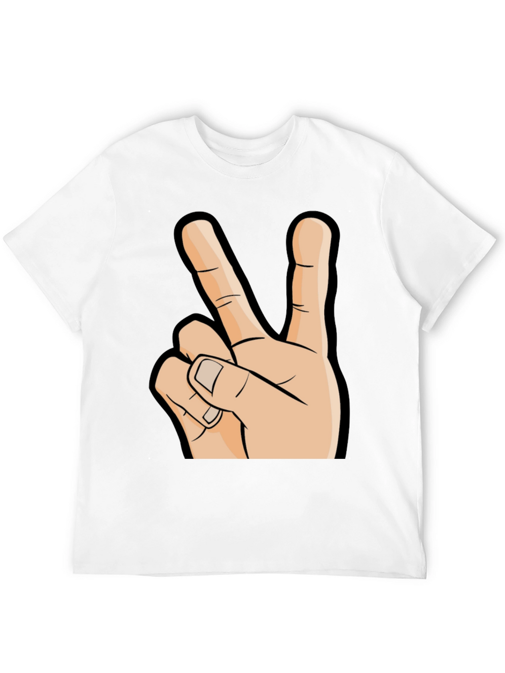Peace Sign Graphic T-Shirt - Black