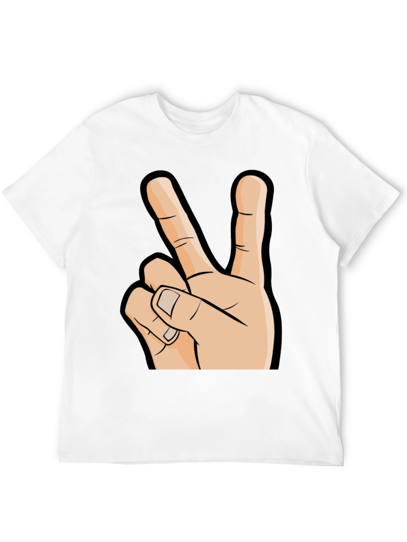 Peace Sign Graphic T-Shirt - Black