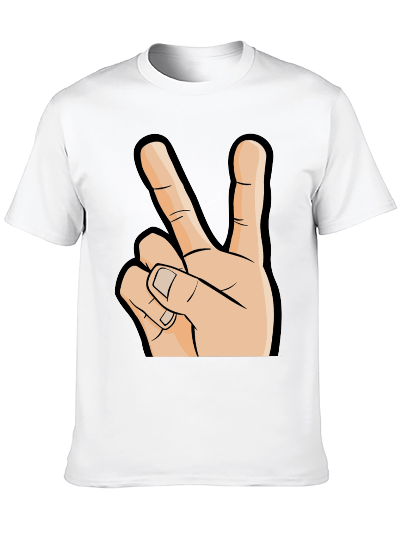 Peace Sign Graphic T-Shirt - Black