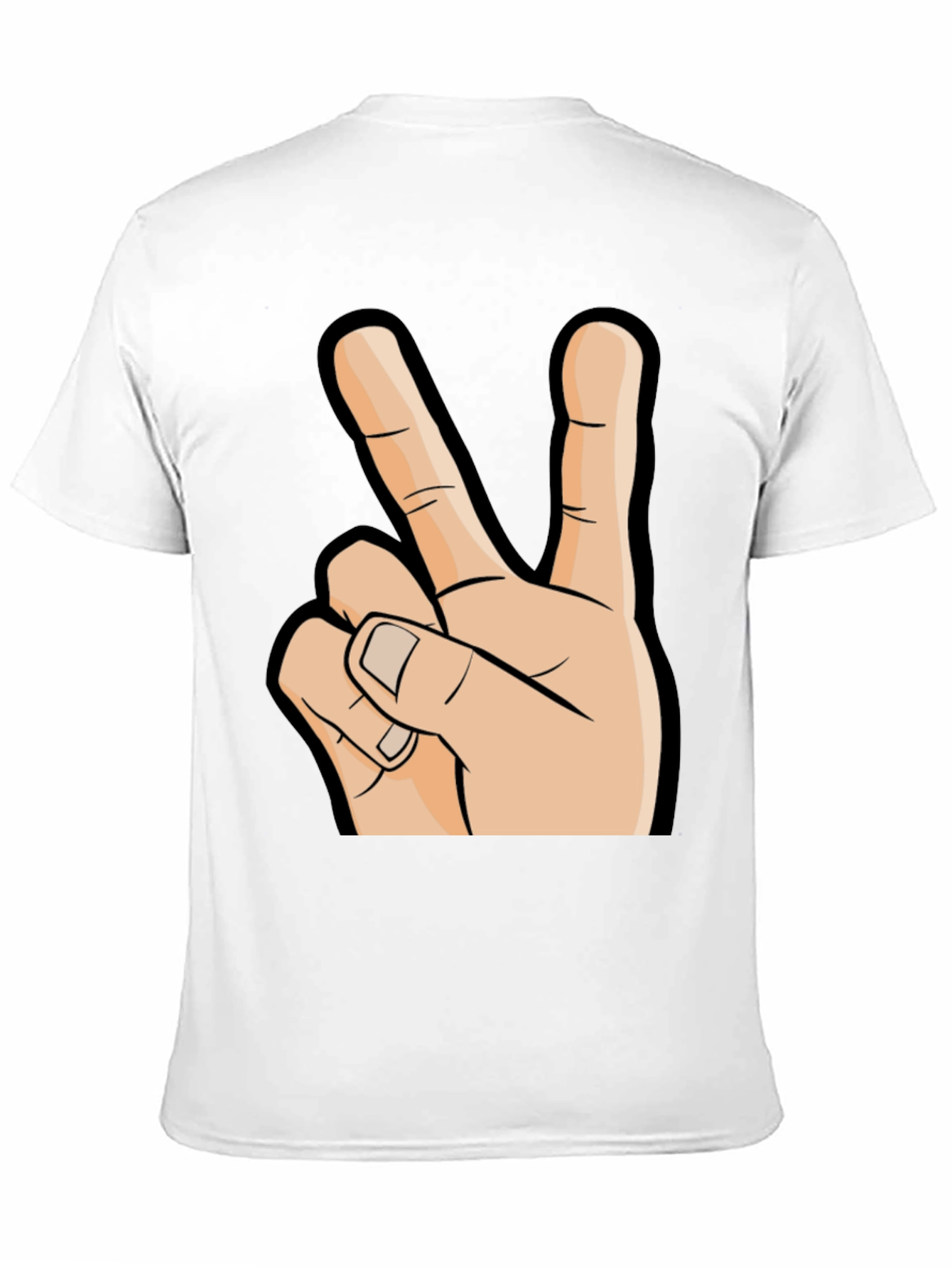 Peace Sign Graphic T-Shirt - Black