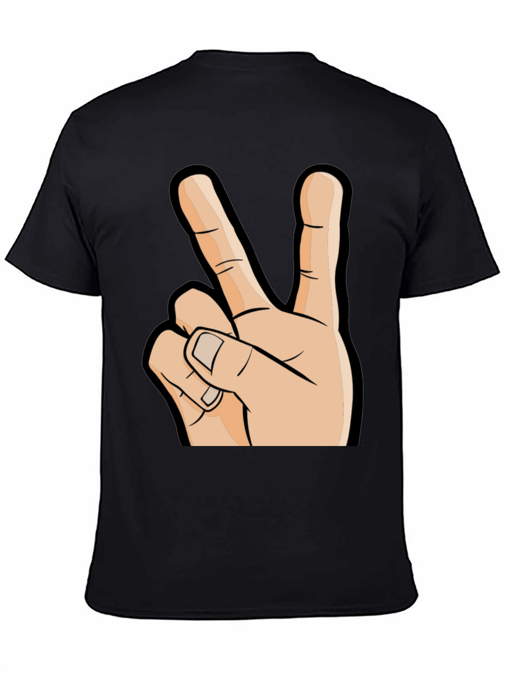 Peace Sign Graphic T-Shirt - Black