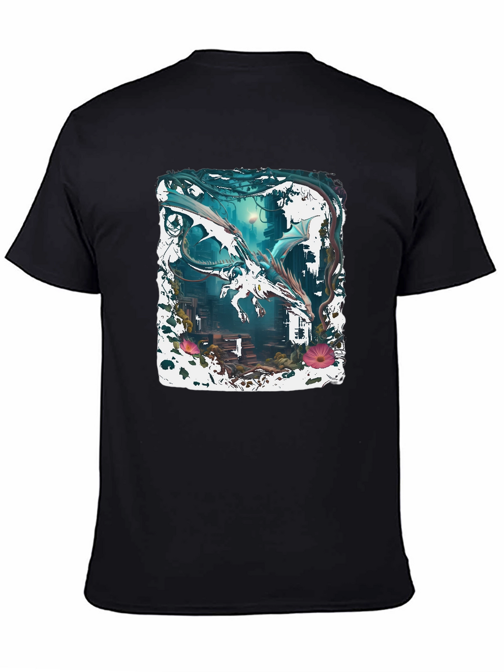 Dragon Art Graphic Tee - Fantasy Creature Shirt