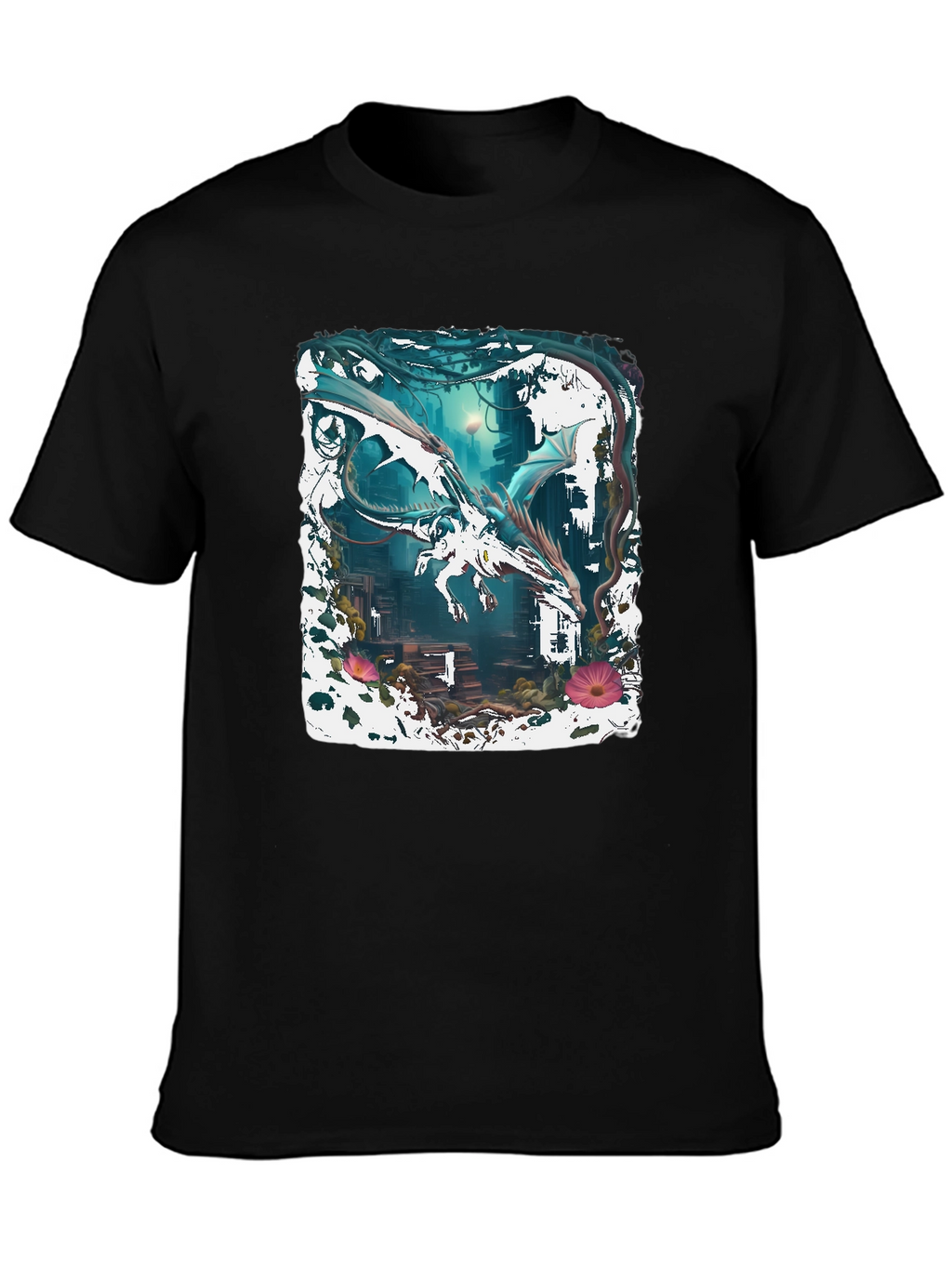 Dragon Art Graphic Tee - Fantasy Creature Shirt
