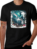 Dragon Art Graphic Tee - Fantasy Creature Shirt