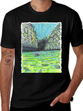 Unique T-Shirt with Hand-Drawn Landscape Design