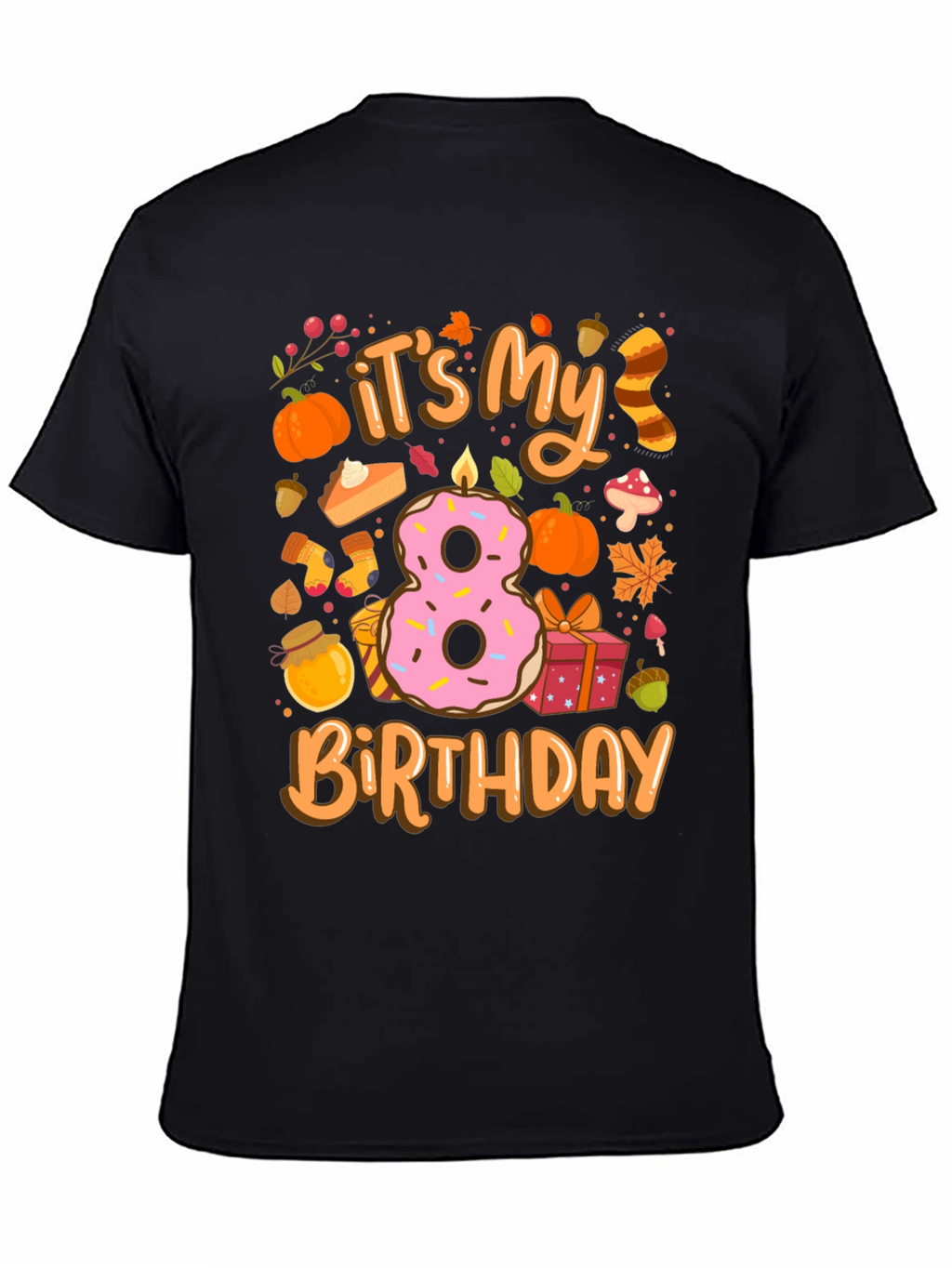 Its My 8th Birthday Fall Theme T-Shirt