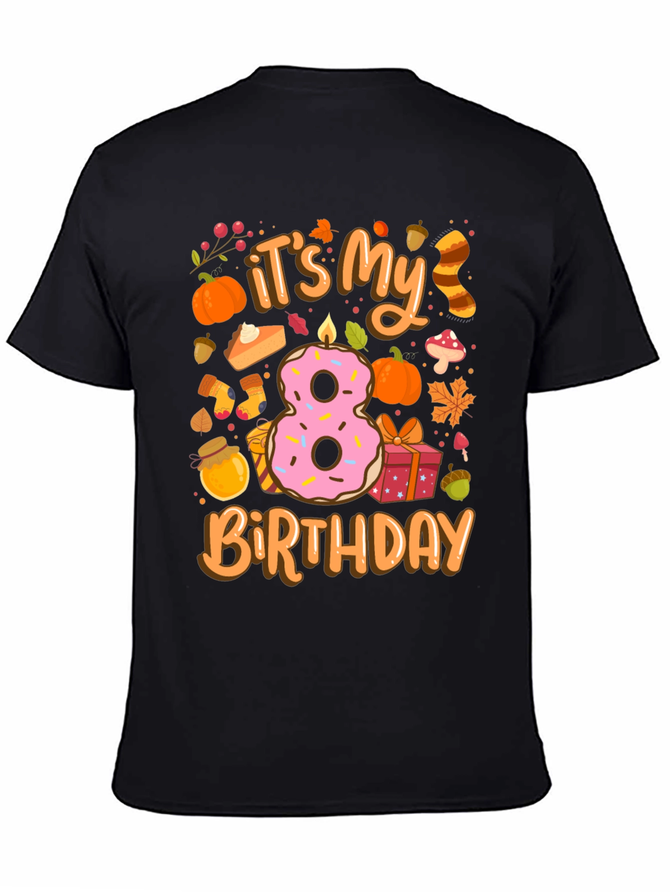 Its My 8th Birthday Fall Theme T-Shirt