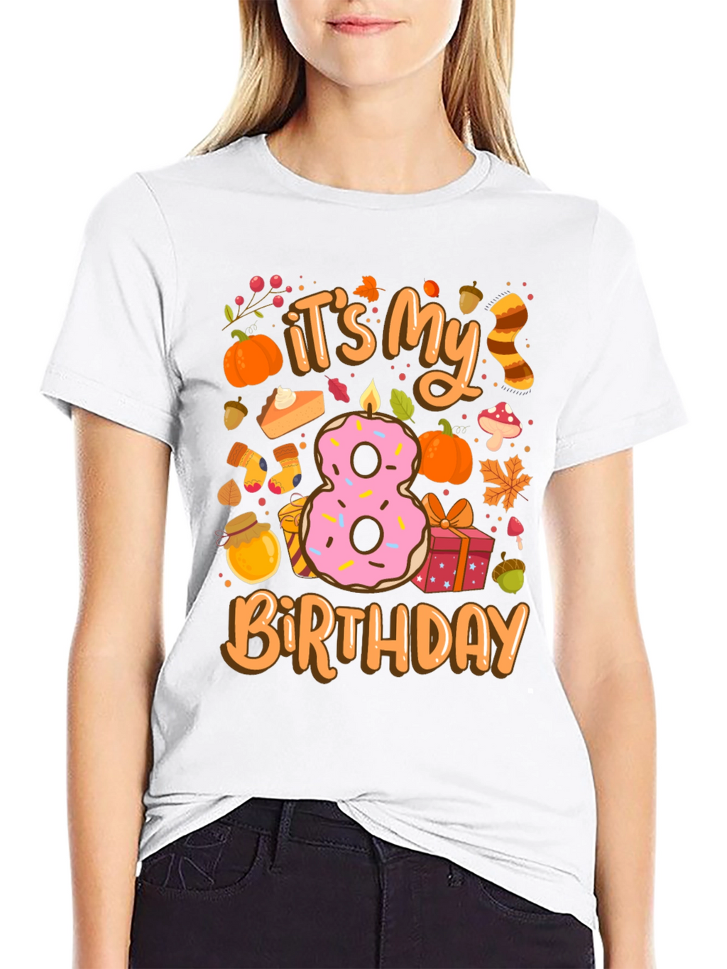 Its My 8th Birthday Fall Theme T-Shirt