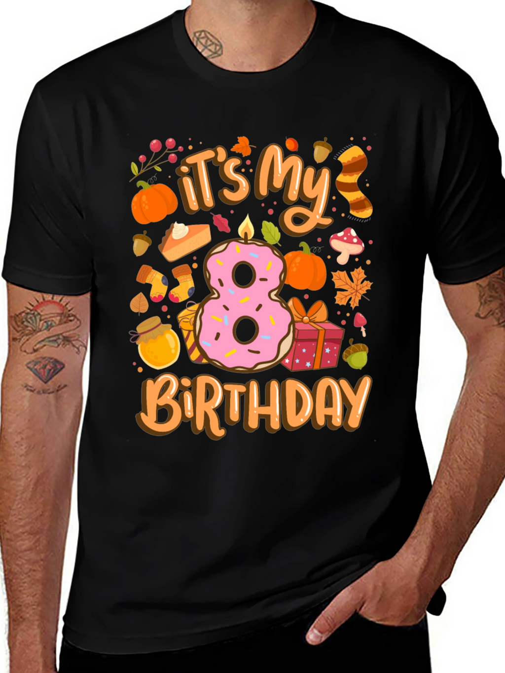 Its My 8th Birthday Fall Theme T-Shirt