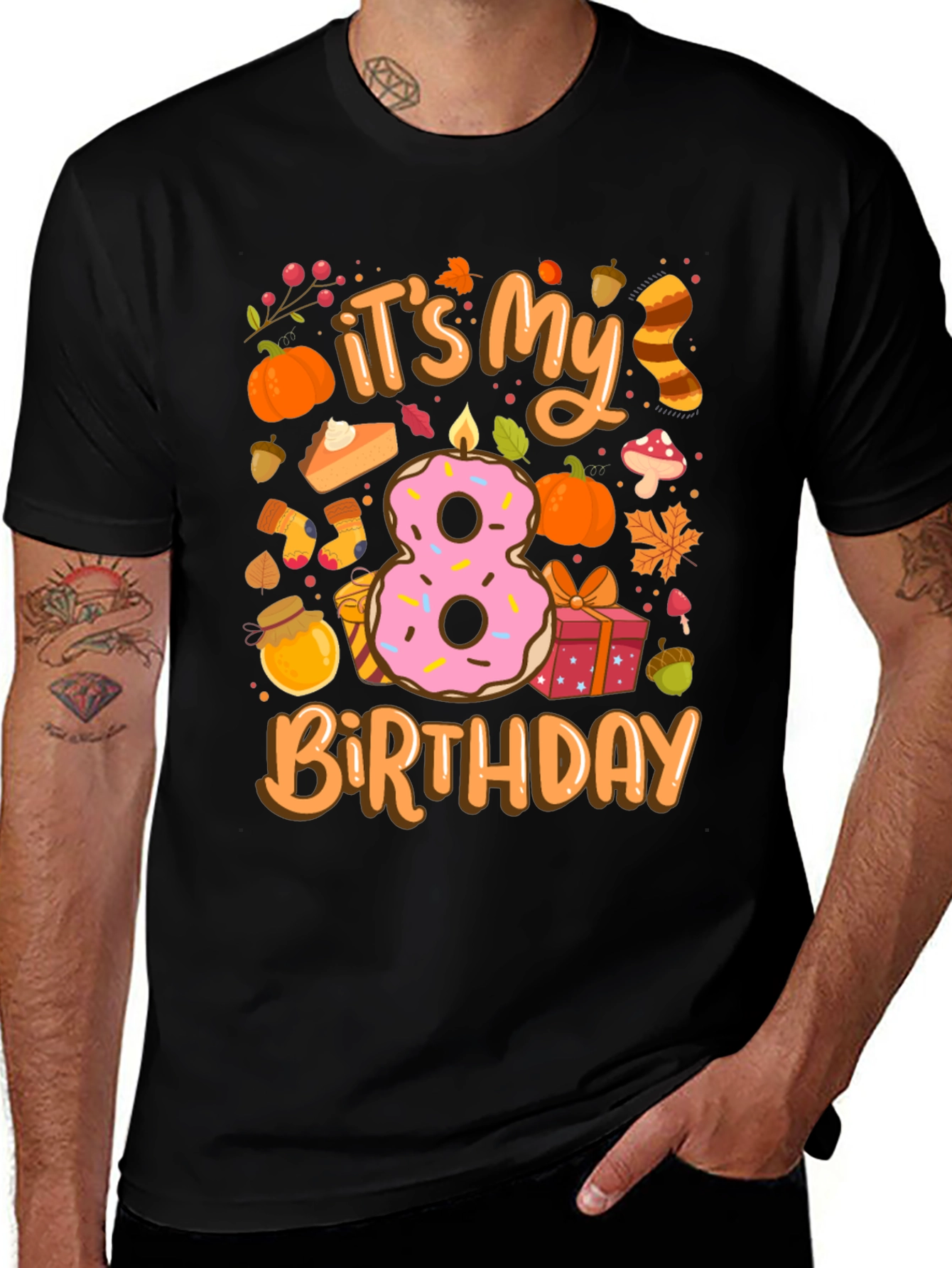 Its My 8th Birthday Fall Theme T-Shirt