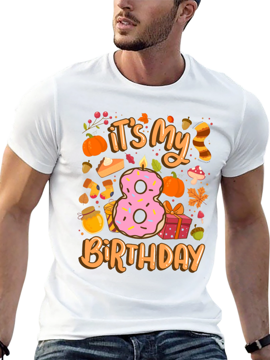 Its My 8th Birthday Fall Theme T-Shirt