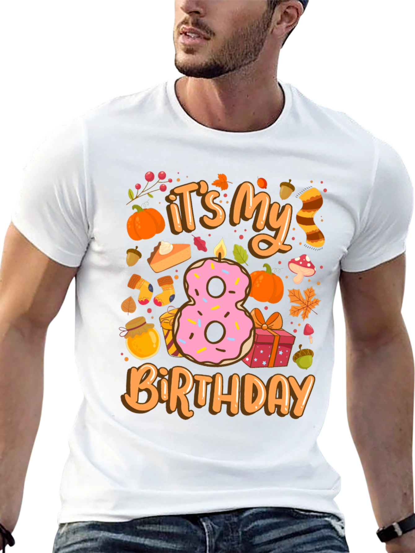 Its My 8th Birthday Fall Theme T-Shirt