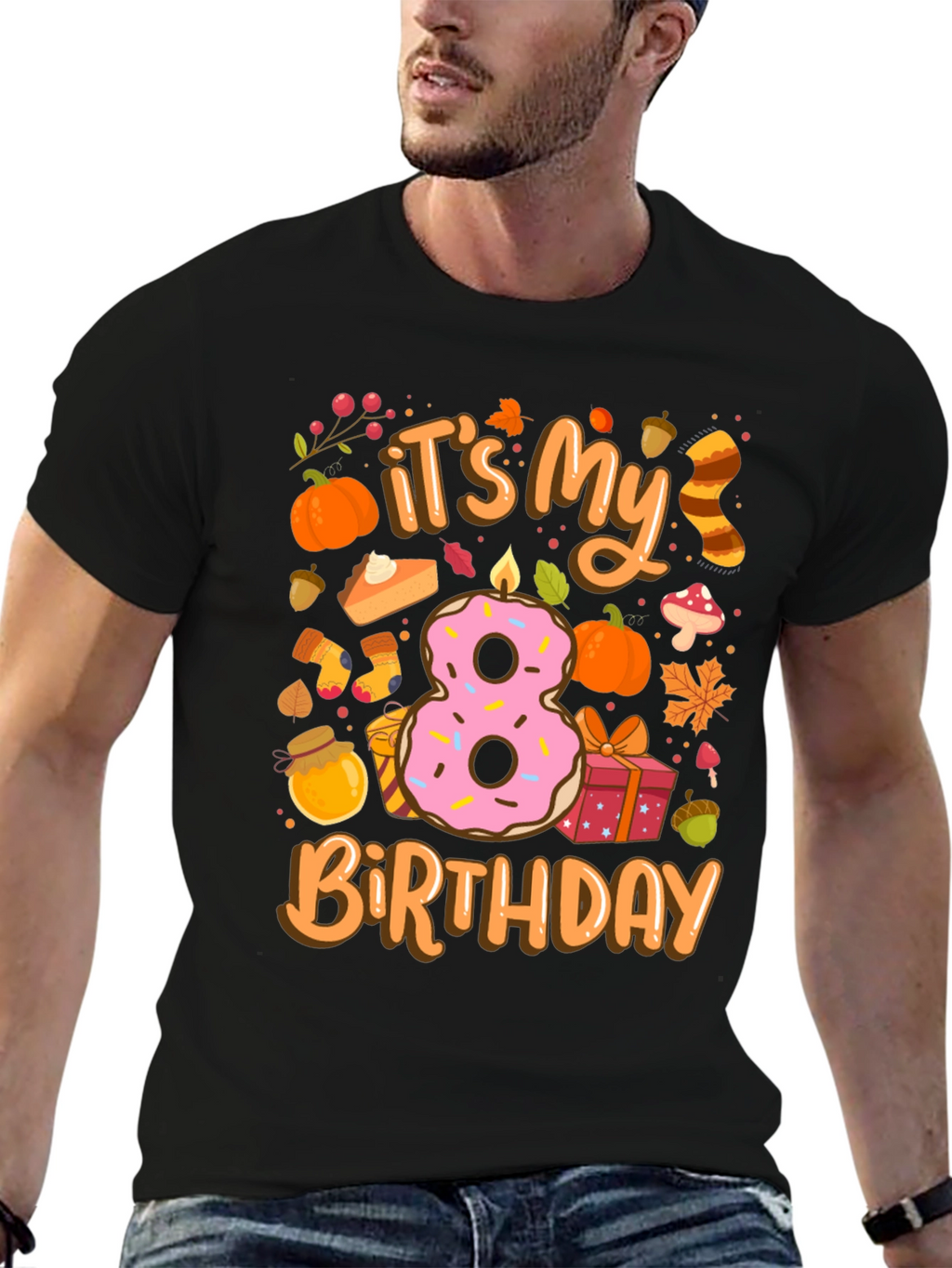 Its My 8th Birthday Fall Theme T-Shirt