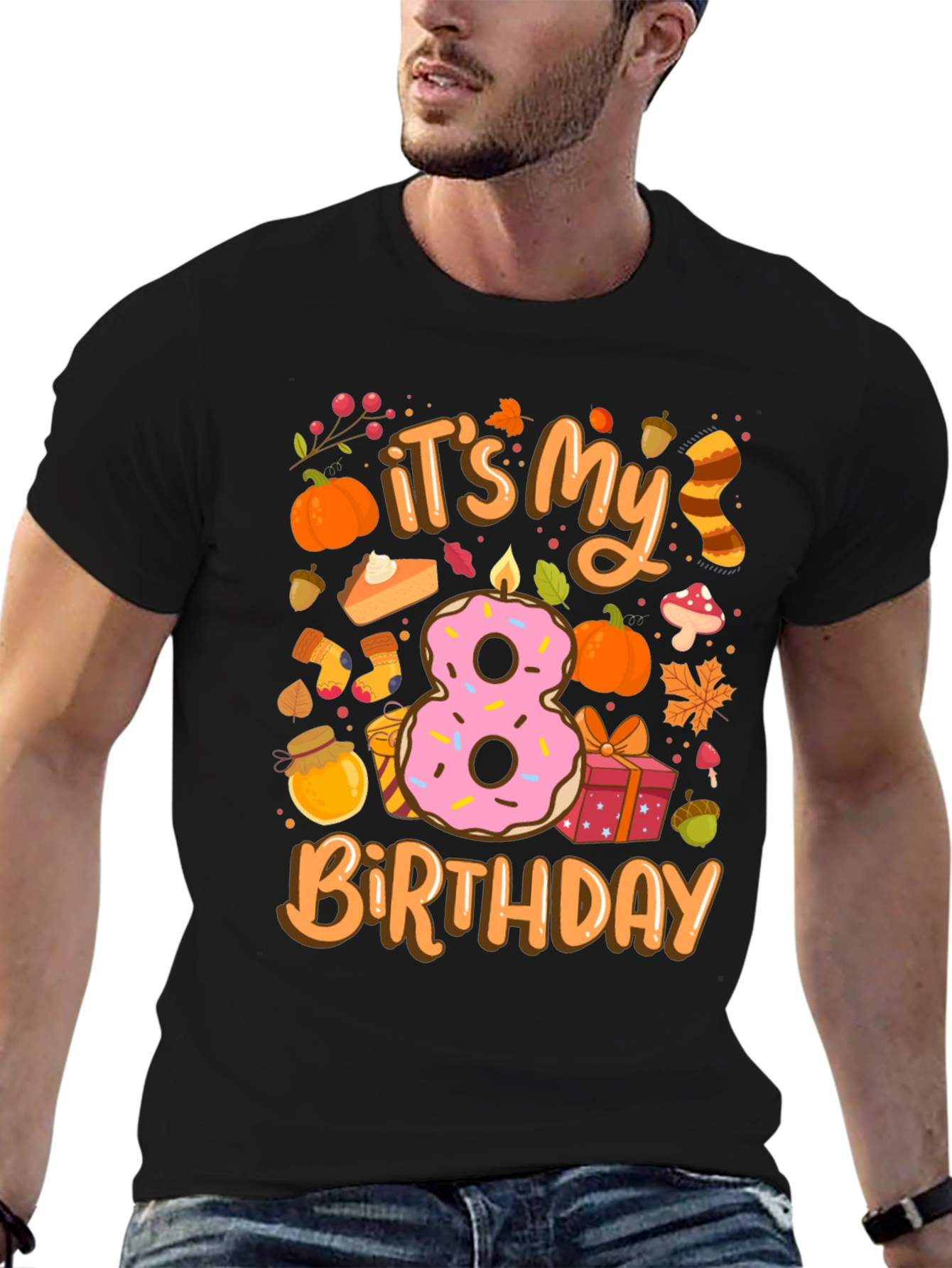 Its My 8th Birthday Fall Theme T-Shirt
