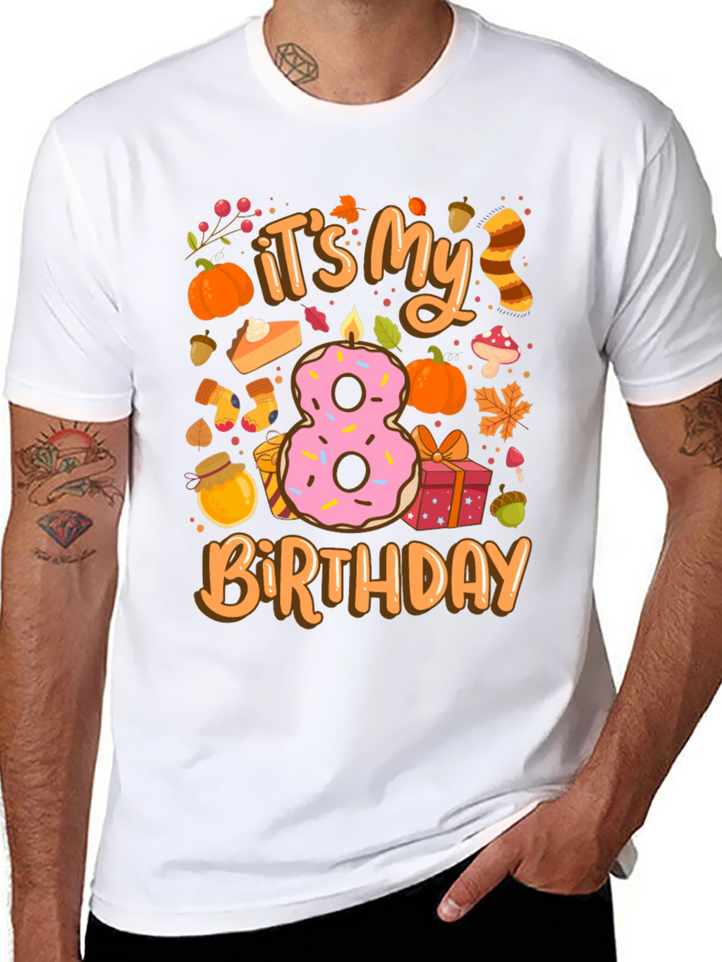 Its My 8th Birthday Fall Theme T-Shirt