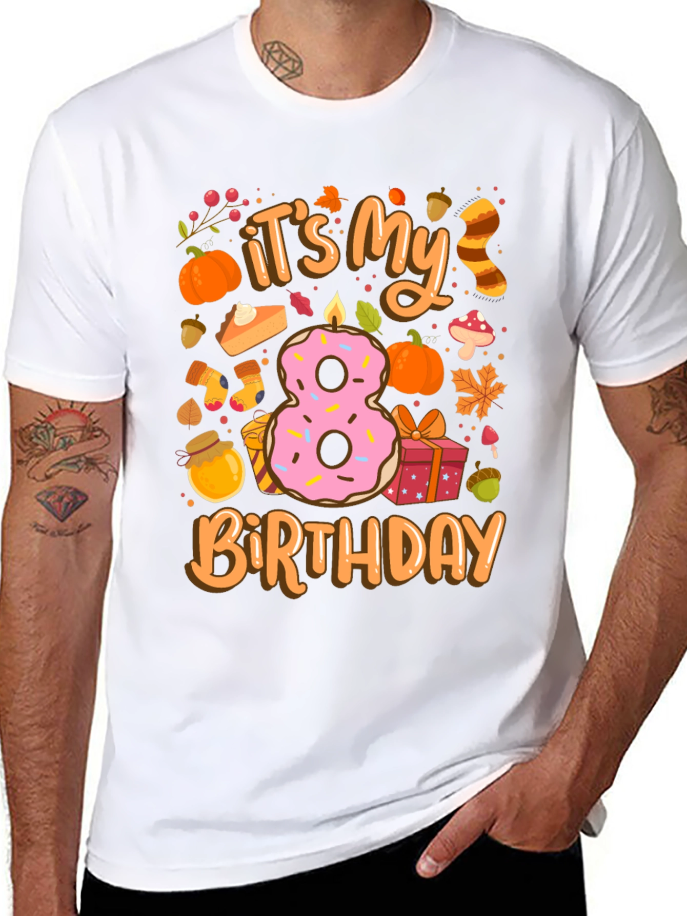 Its My 8th Birthday Fall Theme T-Shirt