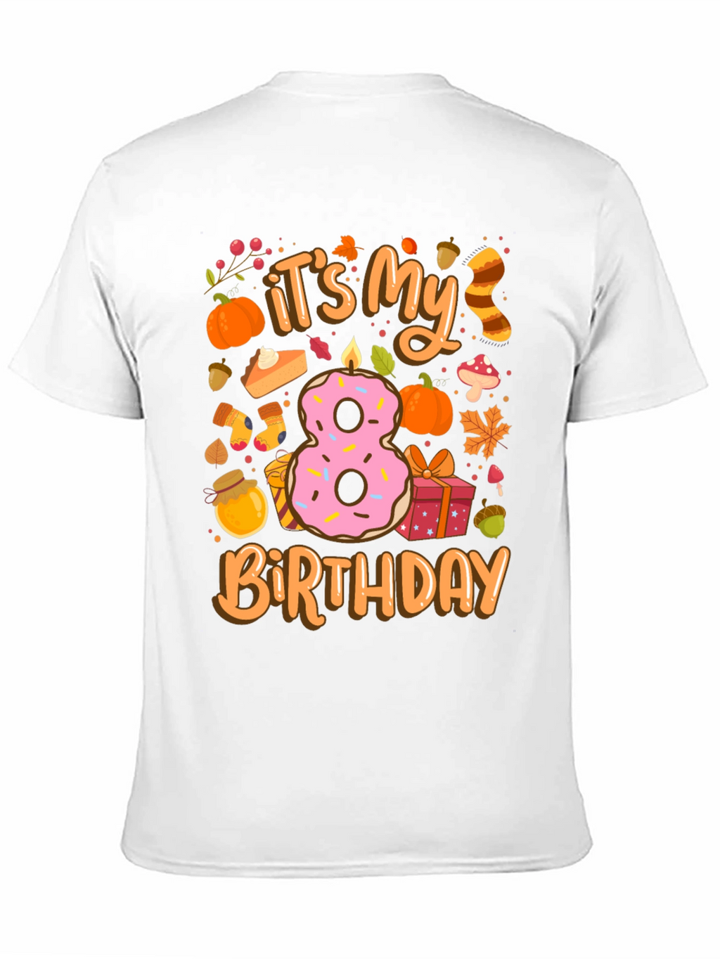 Its My 8th Birthday Fall Theme T-Shirt