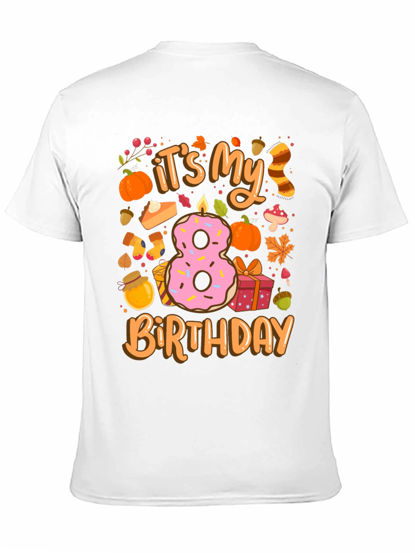 Its My 8th Birthday Fall Theme T-Shirt
