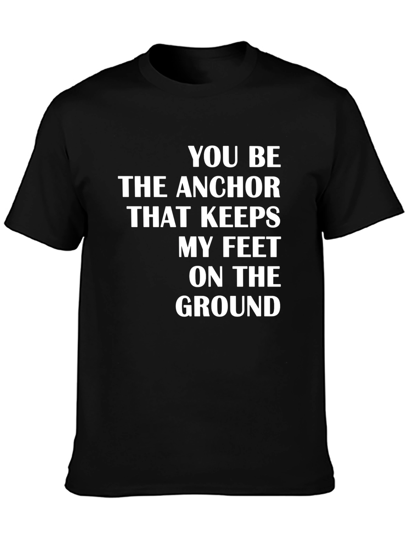 Anchor Feet Ground Black Graphic T-Shirt
