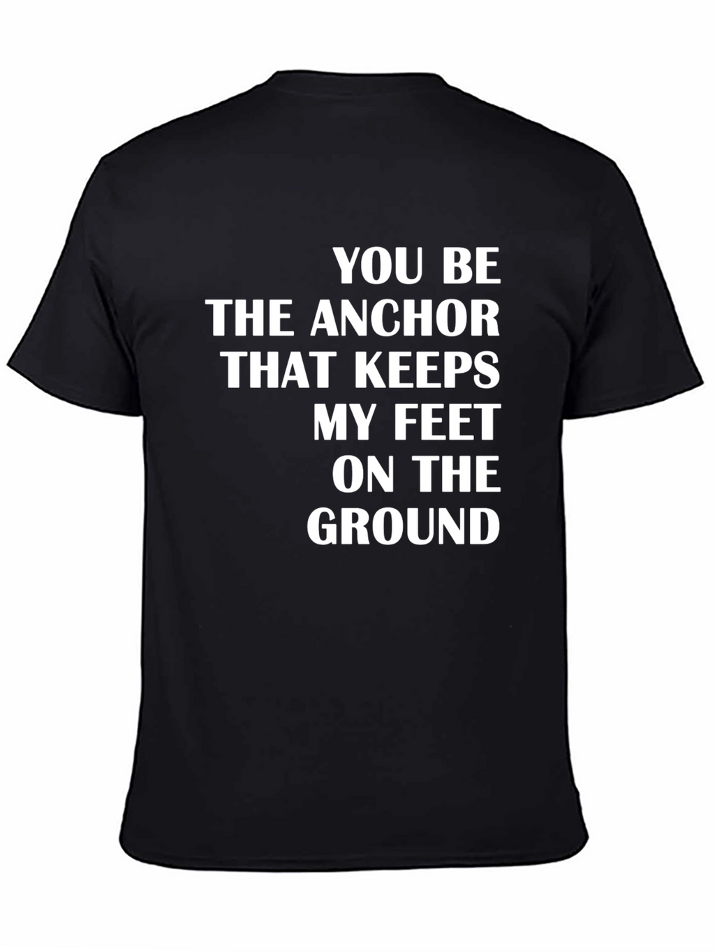 Anchor Feet Ground Black Graphic T-Shirt