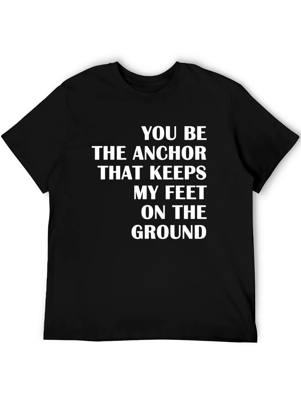 Anchor Feet Ground Black Graphic T-Shirt
