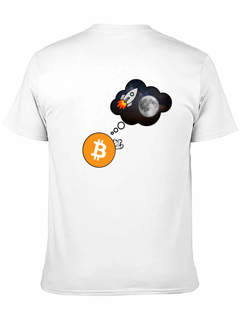 Bitcoin to the Moon Black T-Shirt Crypto HODL