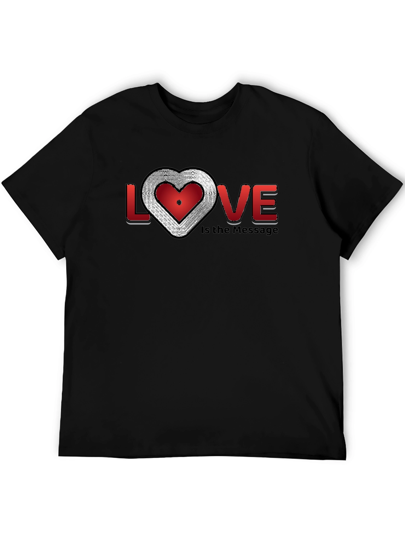 Love is the Message Graphic T-Shirt - Stylish Crew Neck
