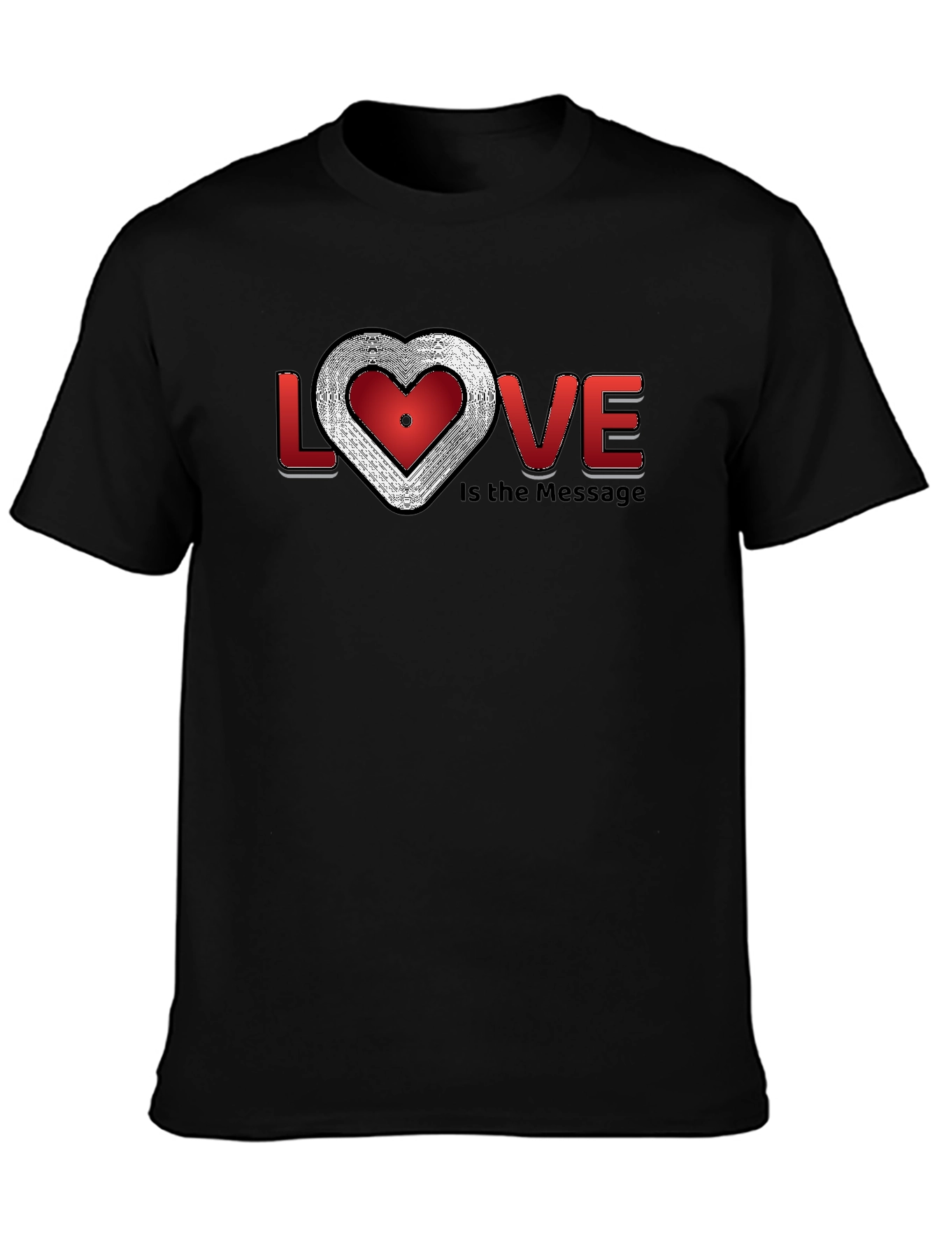 Love is the Message Graphic T-Shirt - Stylish Crew Neck