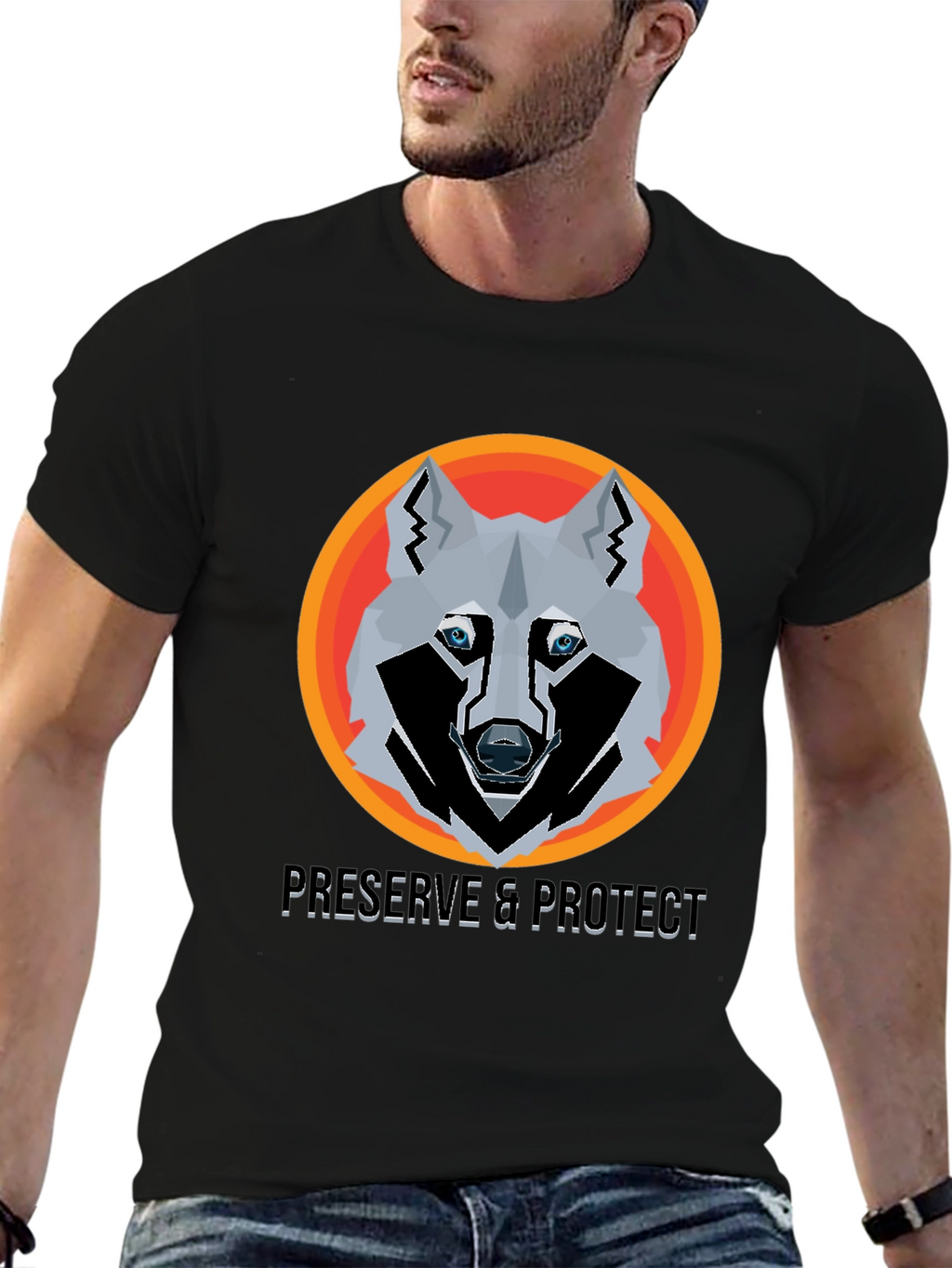 Preserve & Protect Wolf Graphic T-Shirt