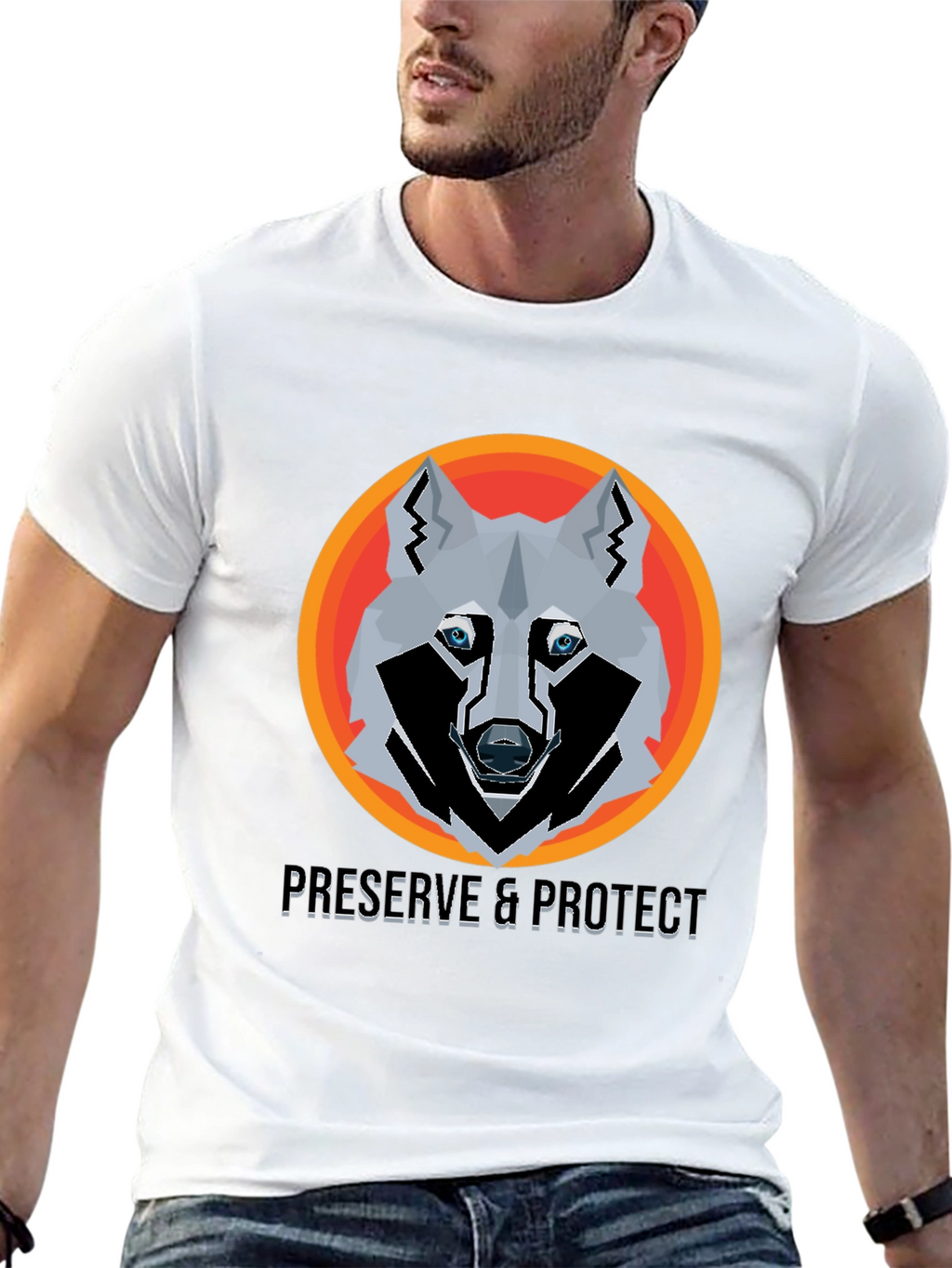 Preserve & Protect Wolf Graphic T-Shirt