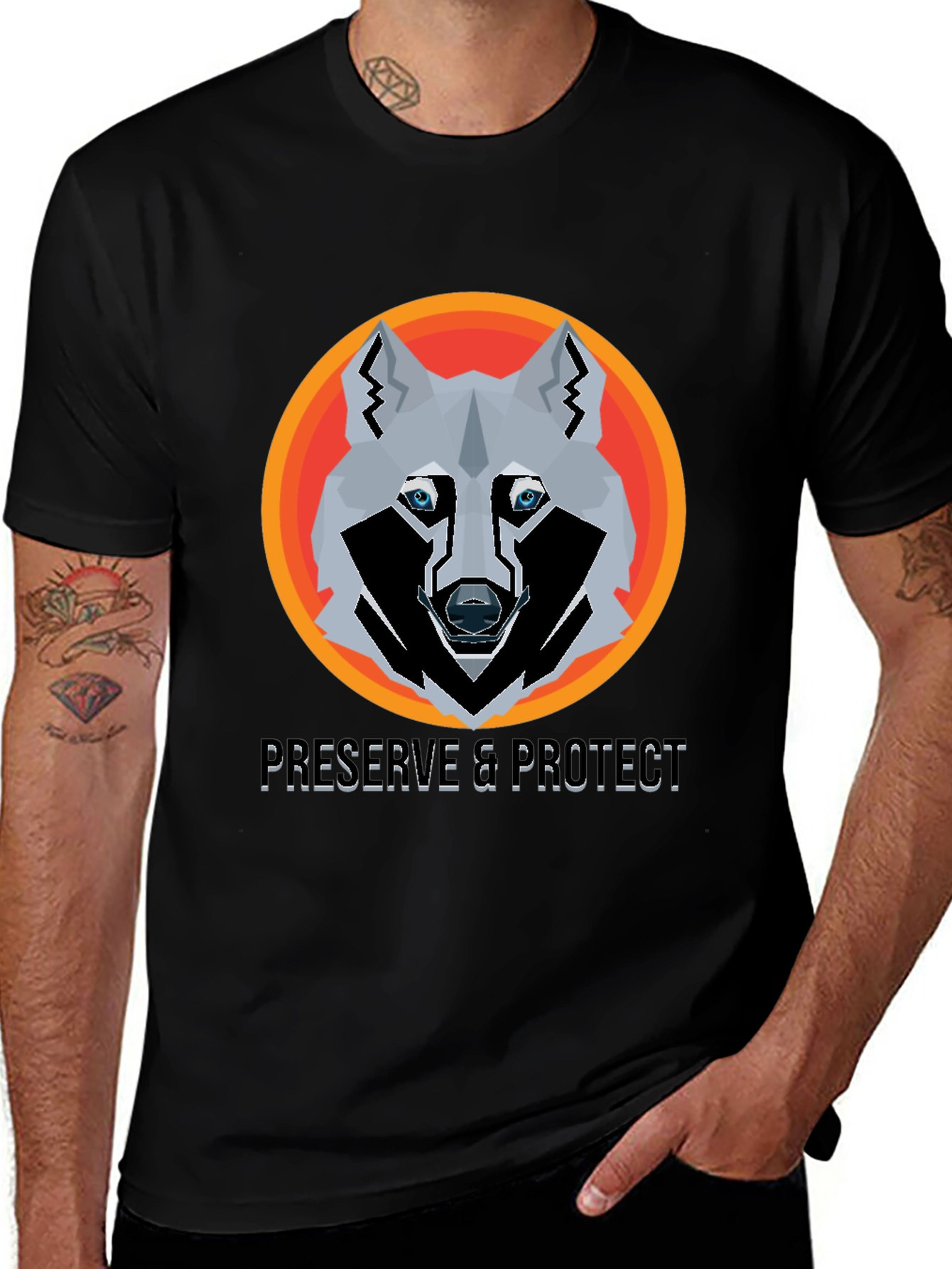 Preserve & Protect Wolf Graphic T-Shirt