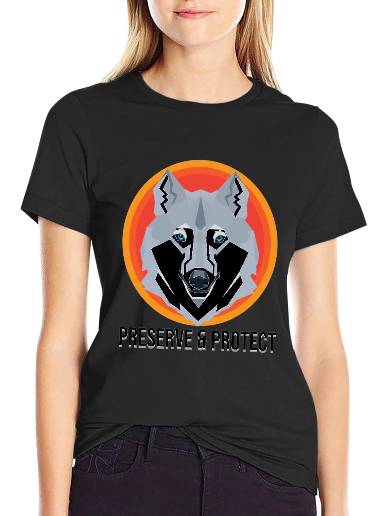 Preserve & Protect Wolf Graphic T-Shirt