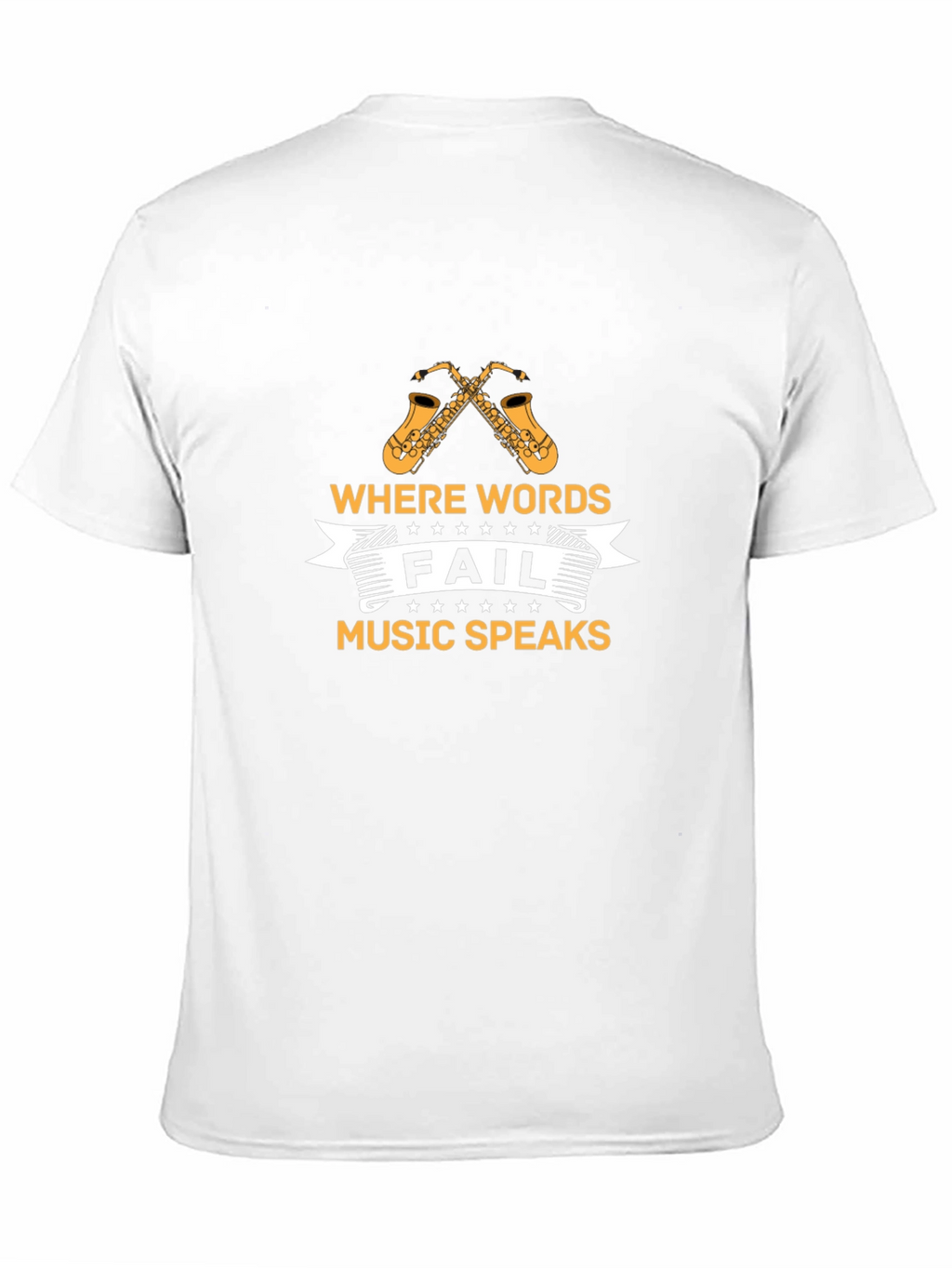 Music Speaks T-Shirt - Saxophone Design