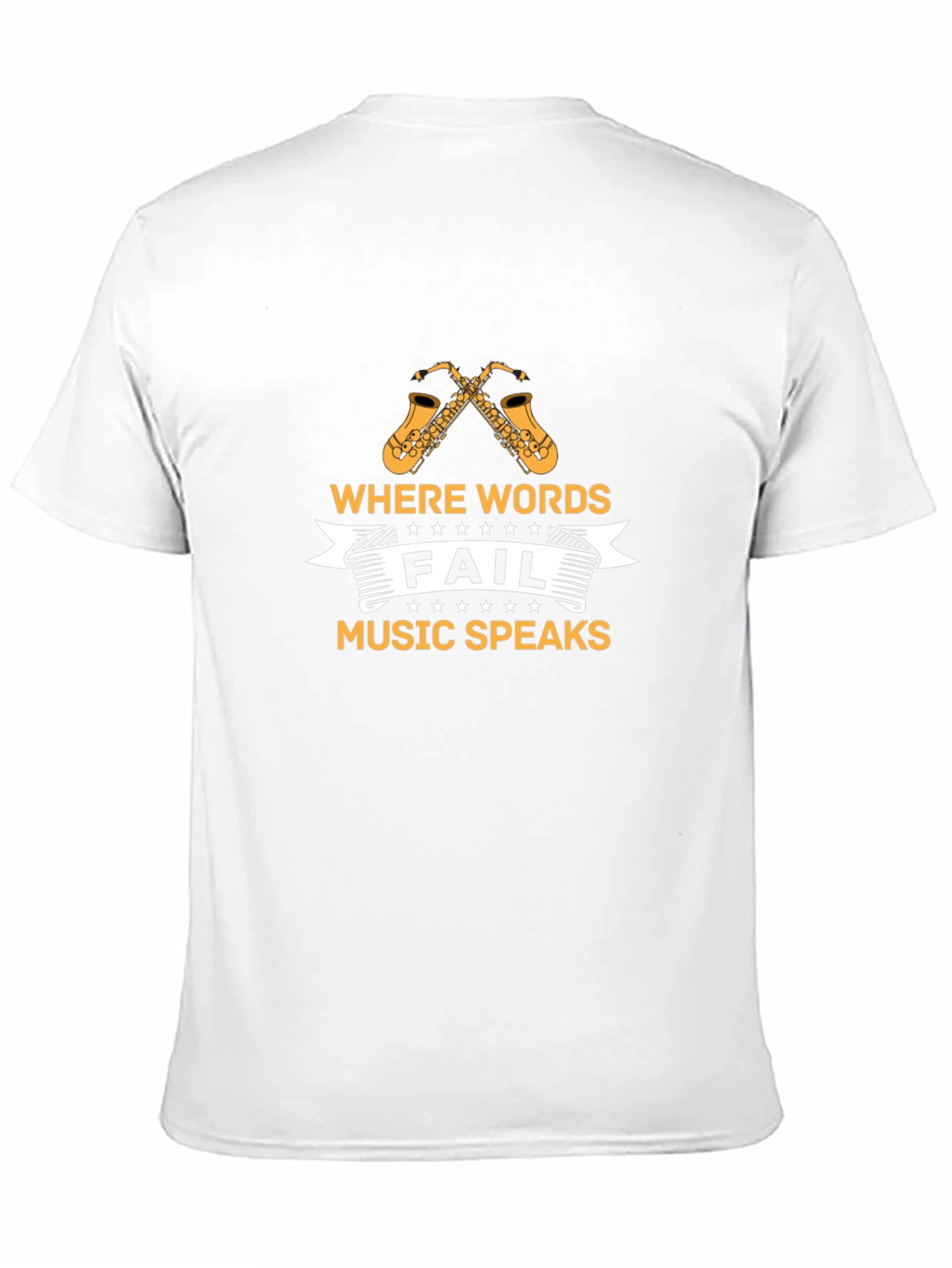 Music Speaks T-Shirt - Saxophone Design