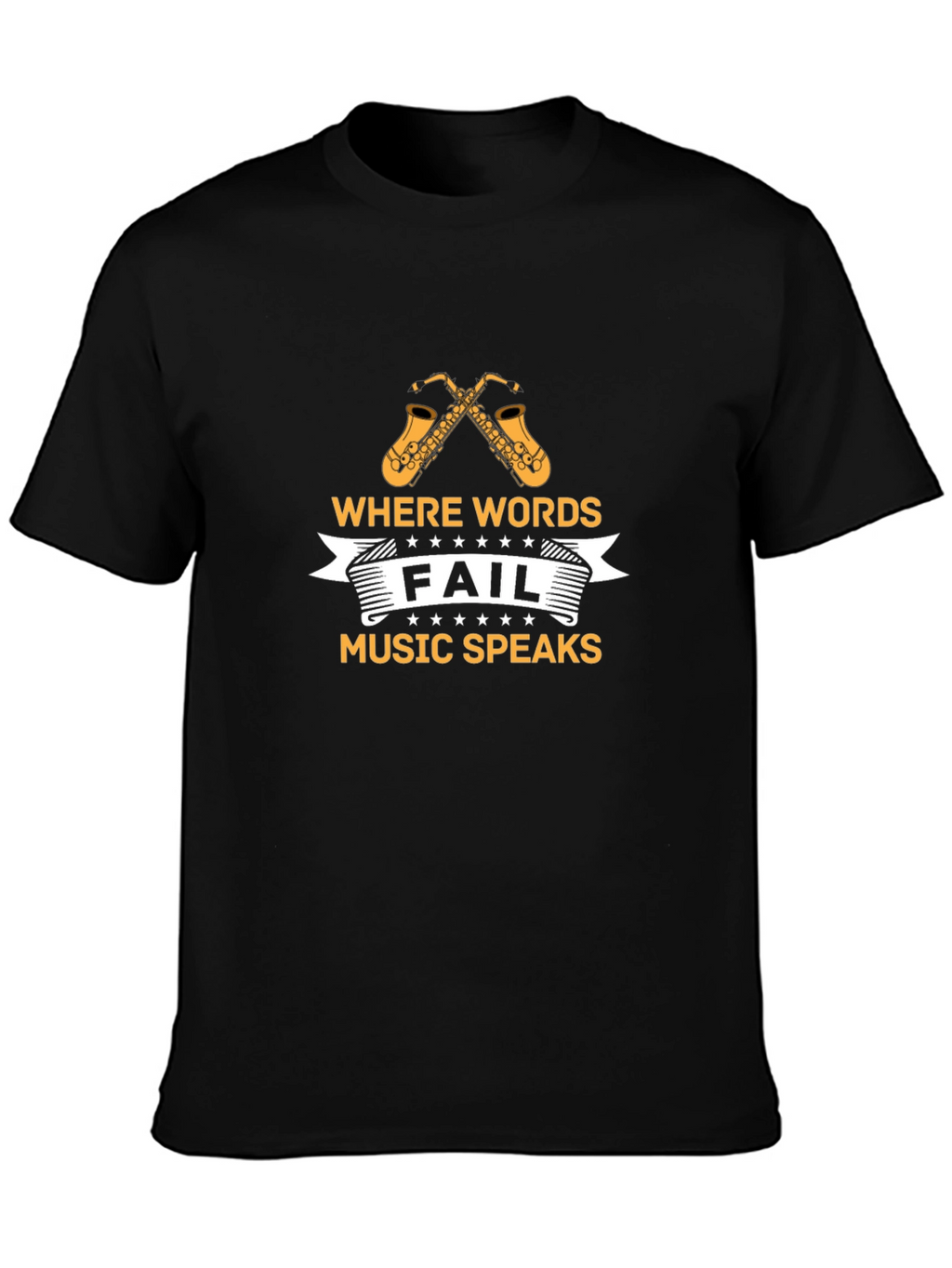 Music Speaks T-Shirt - Saxophone Design