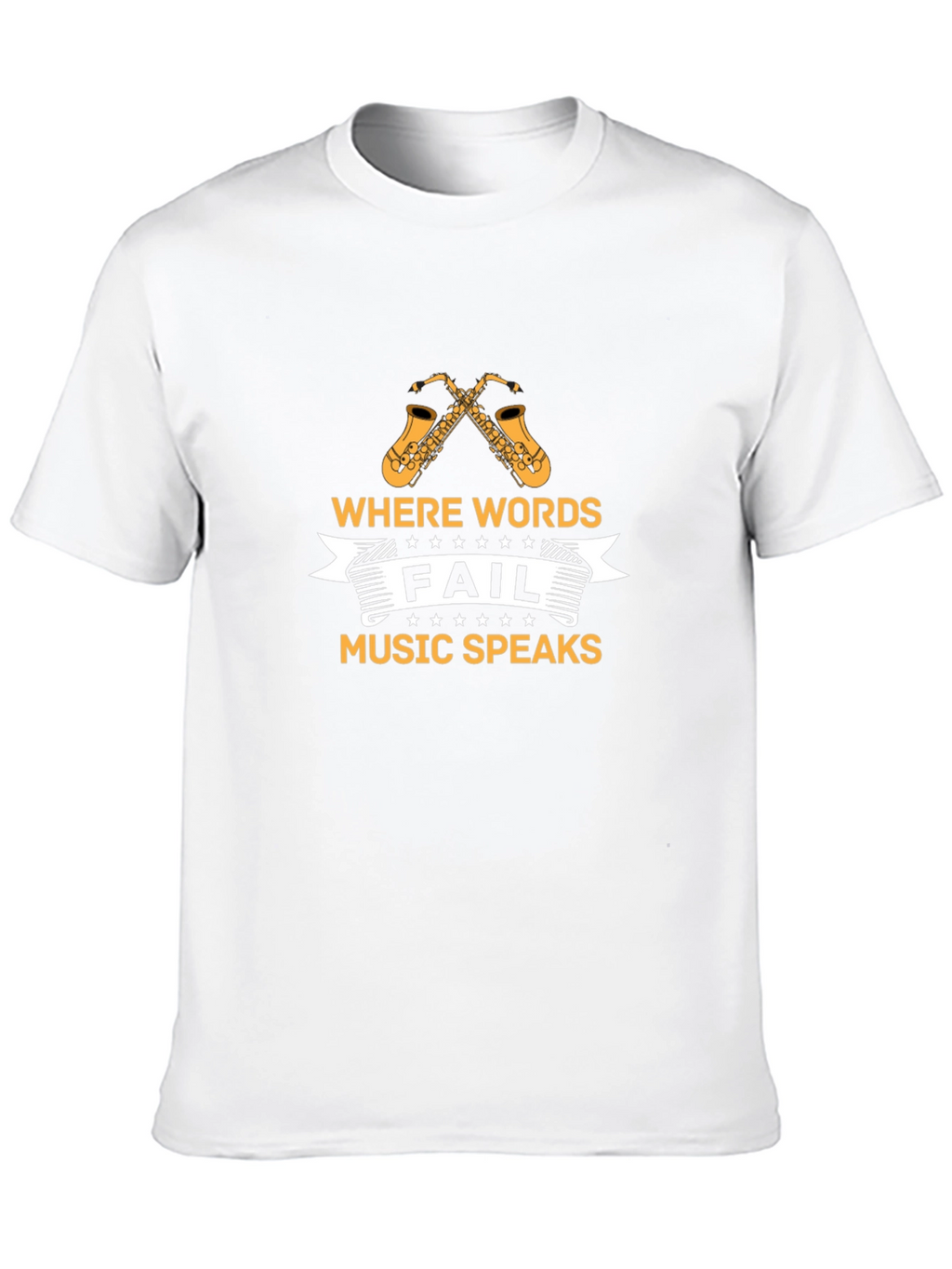 Music Speaks T-Shirt - Saxophone Design
