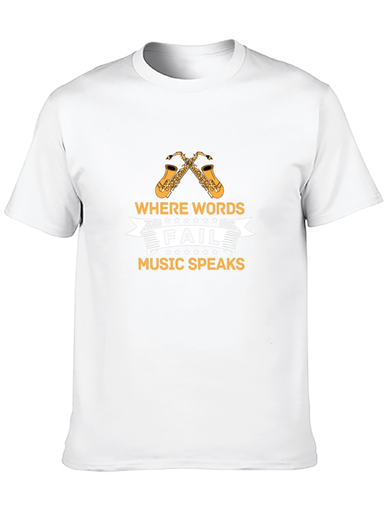 Music Speaks T-Shirt - Saxophone Design