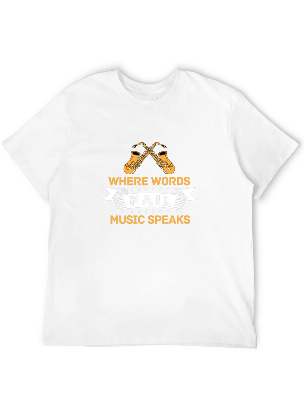 Music Speaks T-Shirt - Saxophone Design