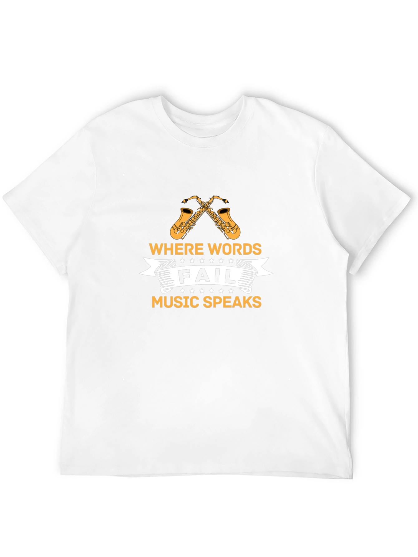 Music Speaks T-Shirt - Saxophone Design