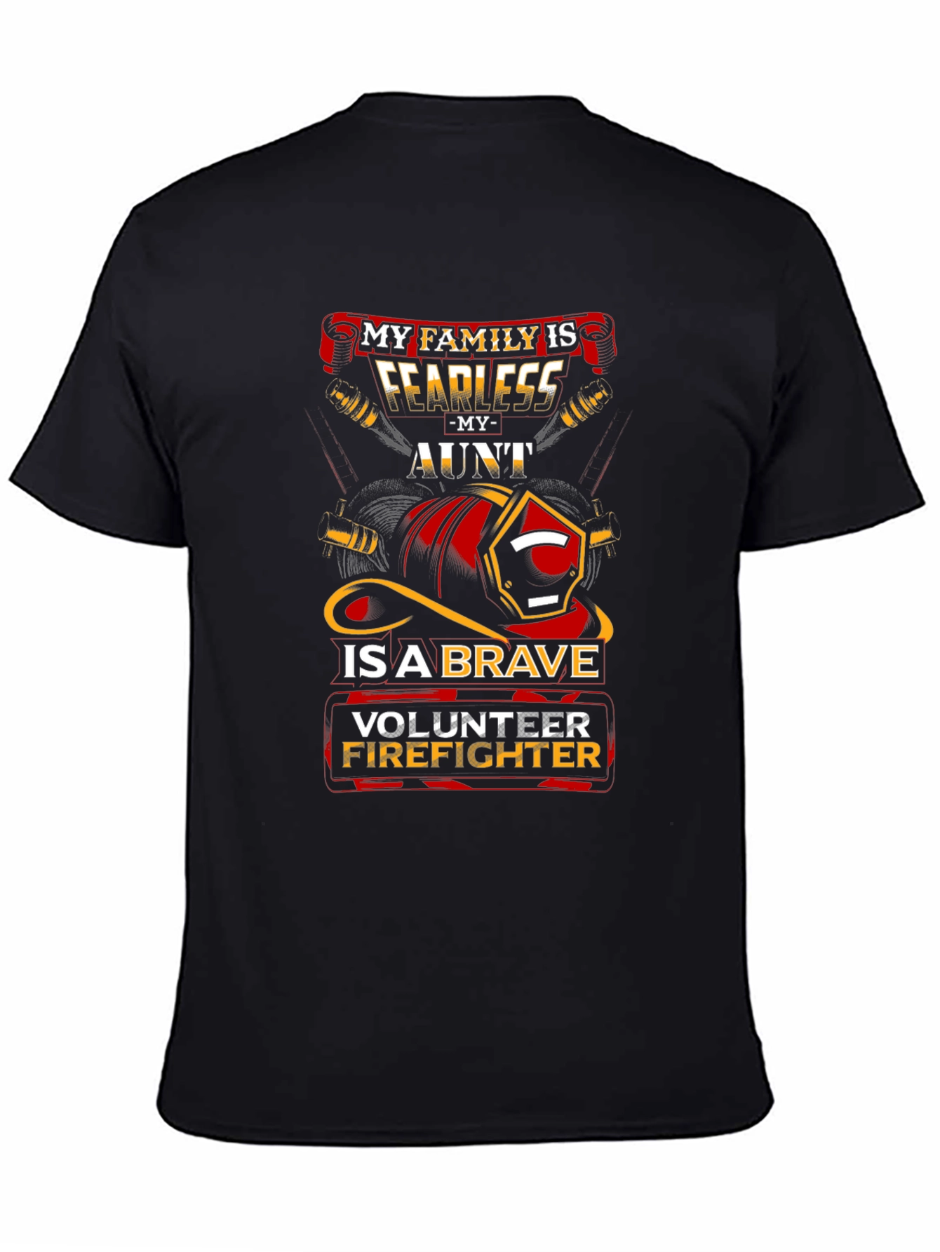 Fearless Aunt Volunteer Firefighter T-Shirt