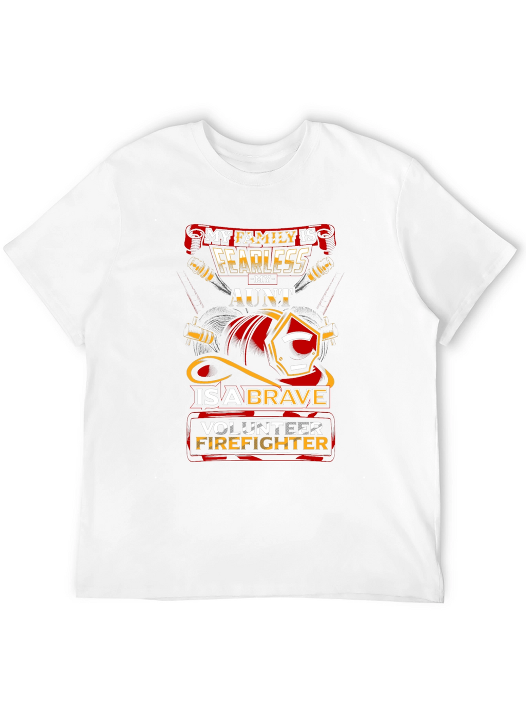 Fearless Aunt Volunteer Firefighter T-Shirt