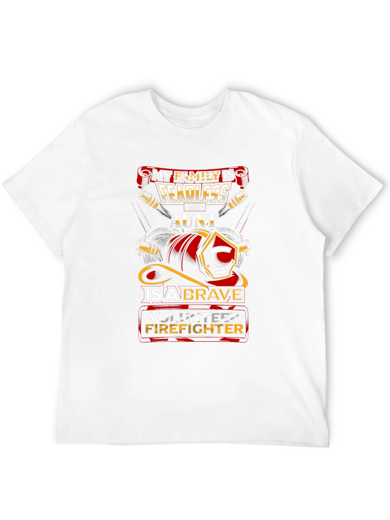 Fearless Aunt Volunteer Firefighter T-Shirt