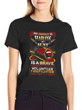 Fearless Aunt Volunteer Firefighter T-Shirt