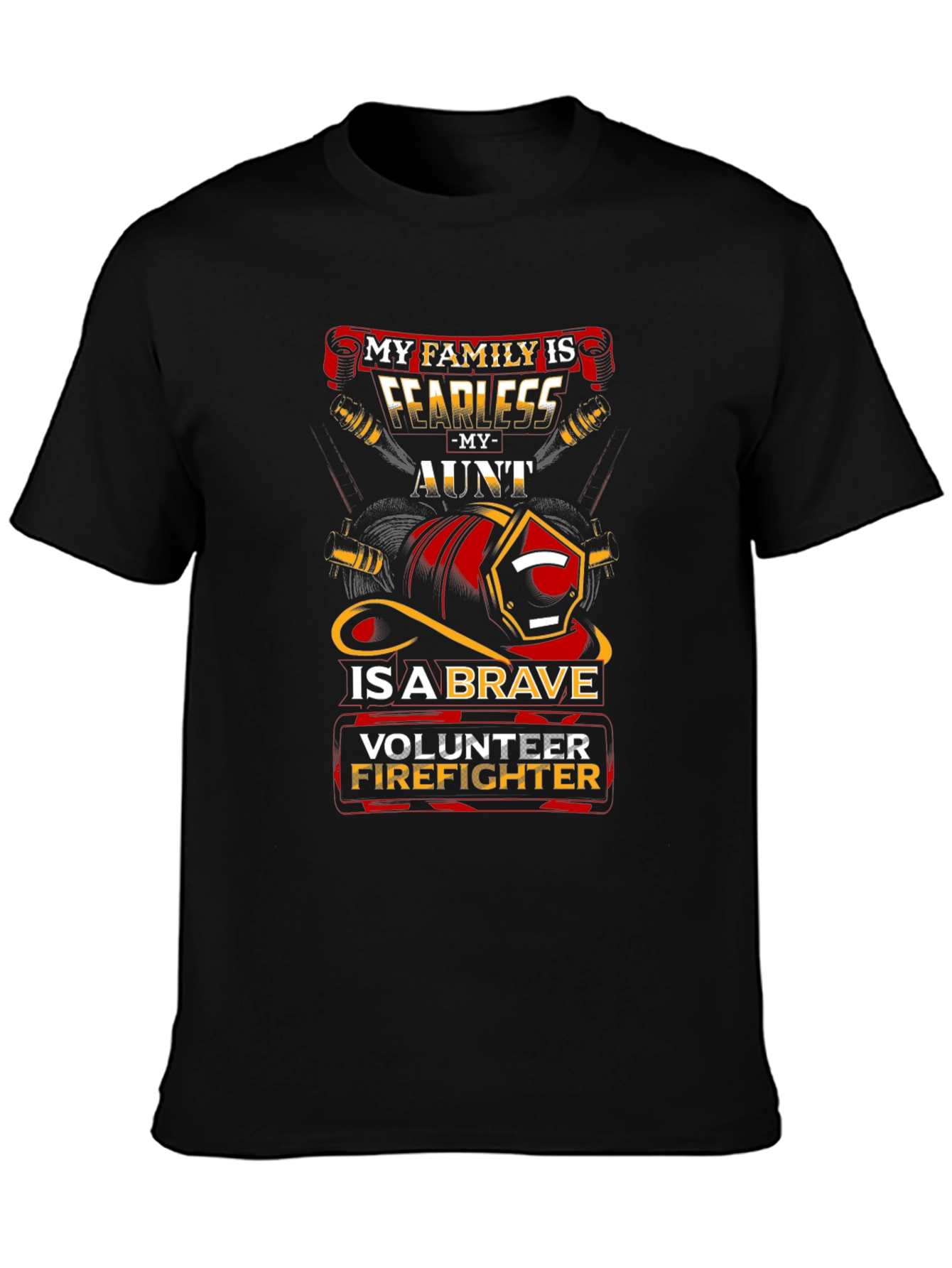 Fearless Aunt Volunteer Firefighter T-Shirt