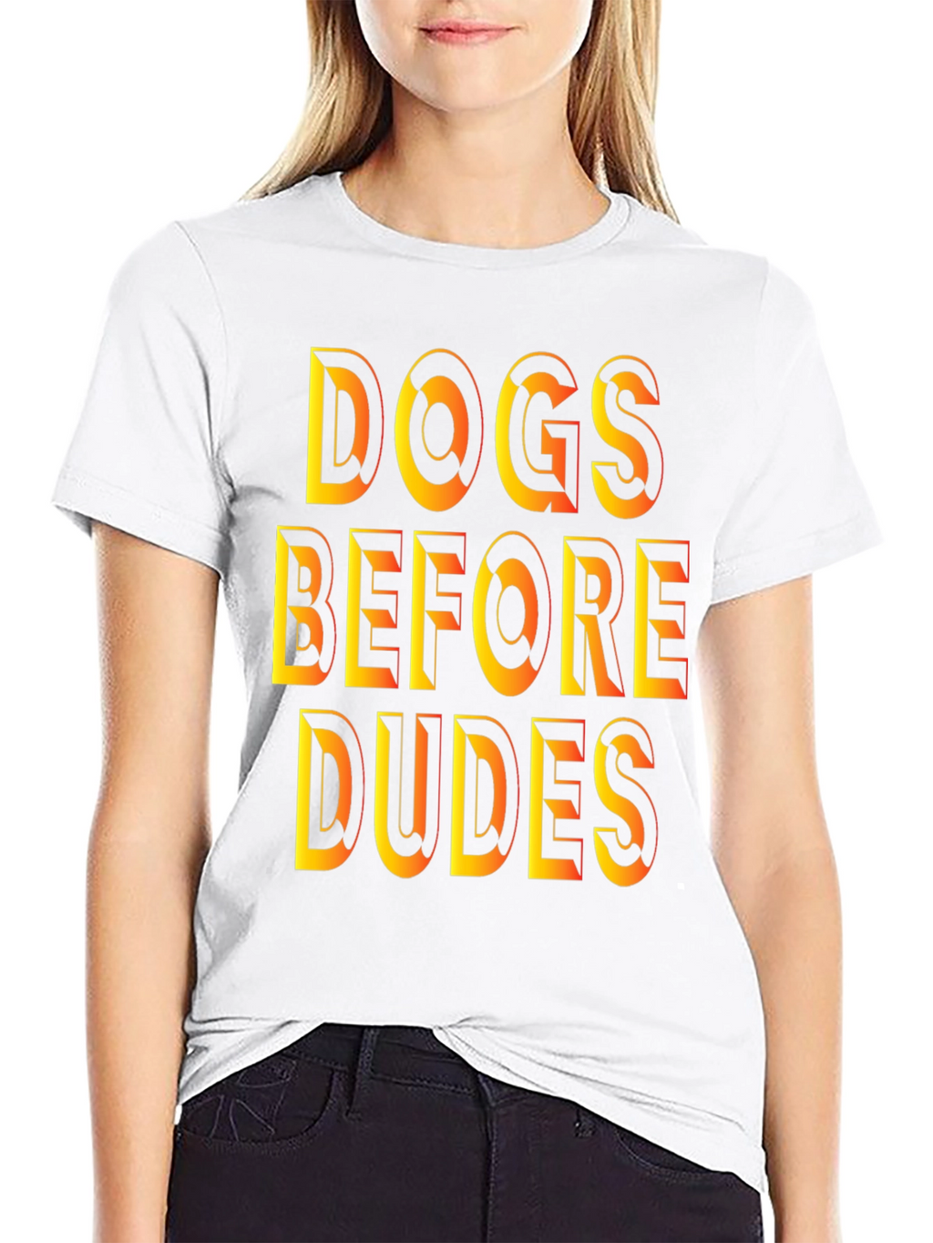 Dogs Before Dudes Graphic Tee - Black