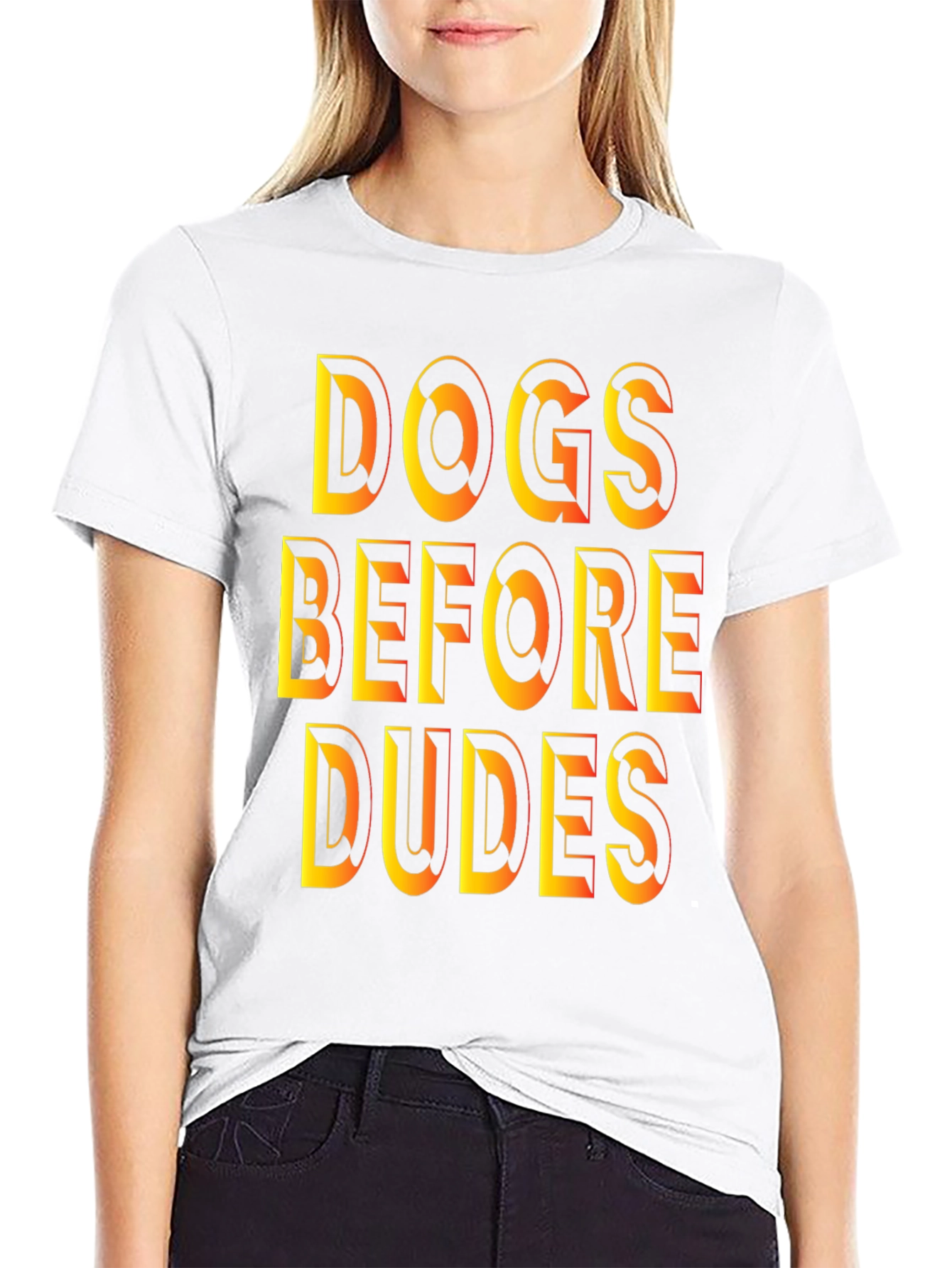 Dogs Before Dudes Graphic Tee - Black