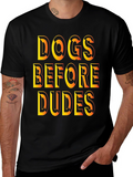 Dogs Before Dudes Graphic Tee - Black