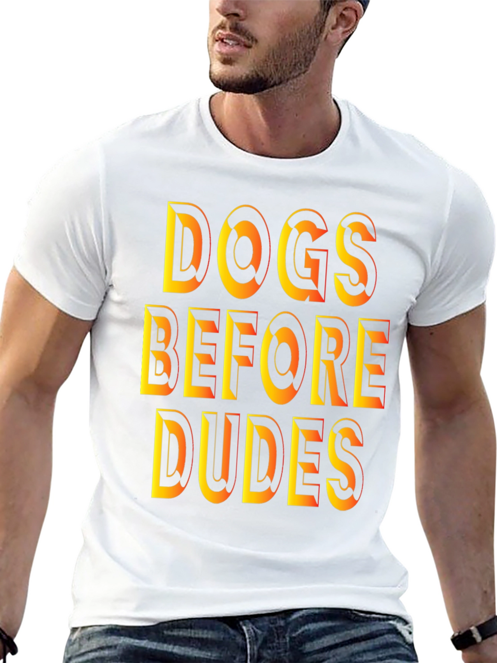 Dogs Before Dudes Graphic Tee - Black