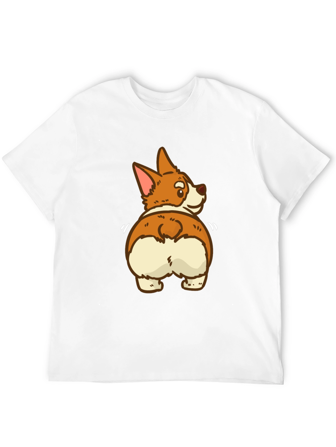 Funny Corgi Butt Black T-Shirt