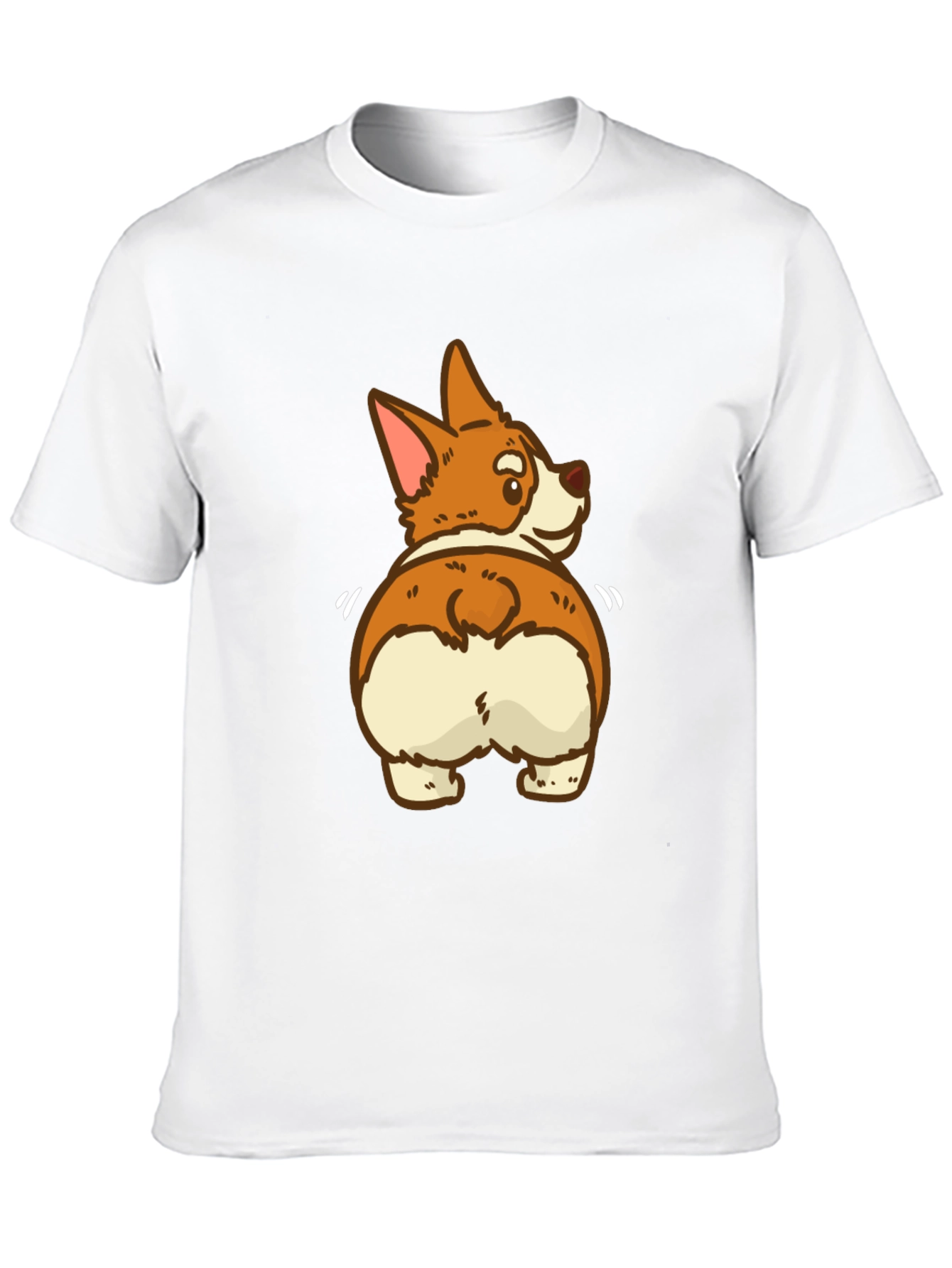 Funny Corgi Butt Black T-Shirt